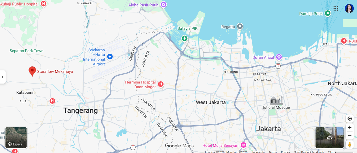 Tangerang distribution center map